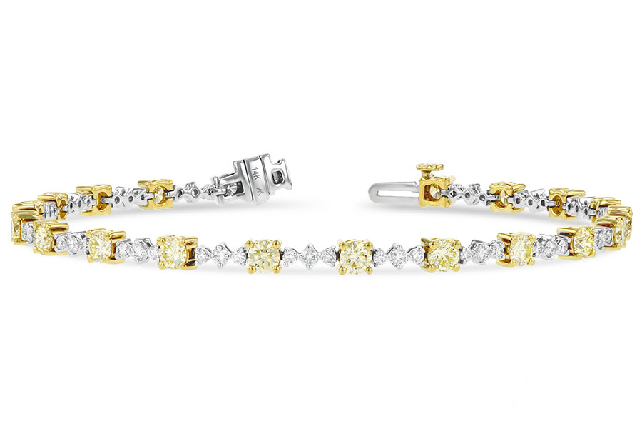 A188-69632: BRACELET 2.80 YELLOW DIA 4.01 TW