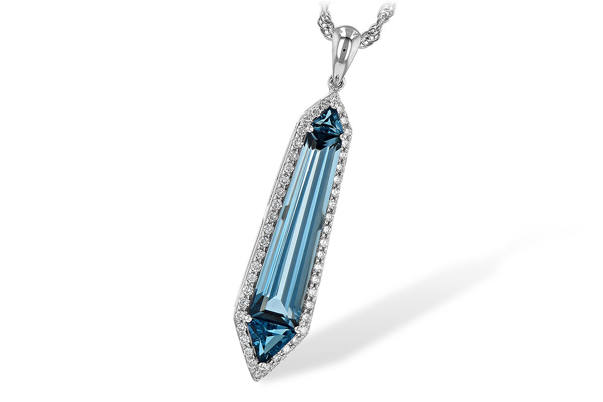 A190-45969: NECK 3.47 LONDON BLUE TOPAZ 3.70 TGW