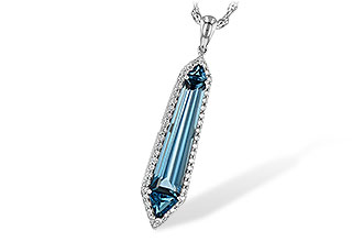 A190-45969: NECK 3.47 LONDON BLUE TOPAZ 3.70 TGW
