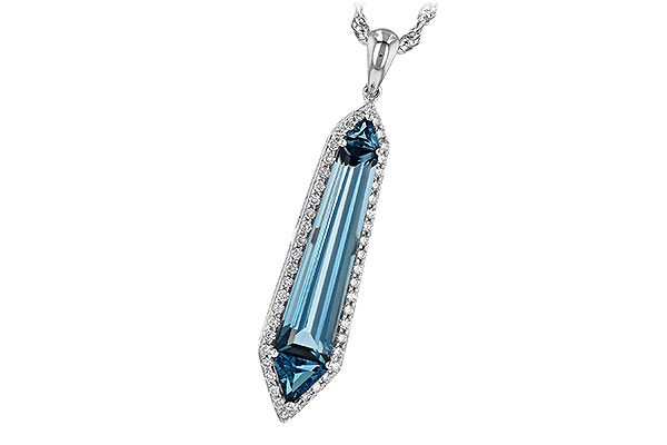 A190-45969: NECK 3.47 LONDON BLUE TOPAZ 3.70 TGW