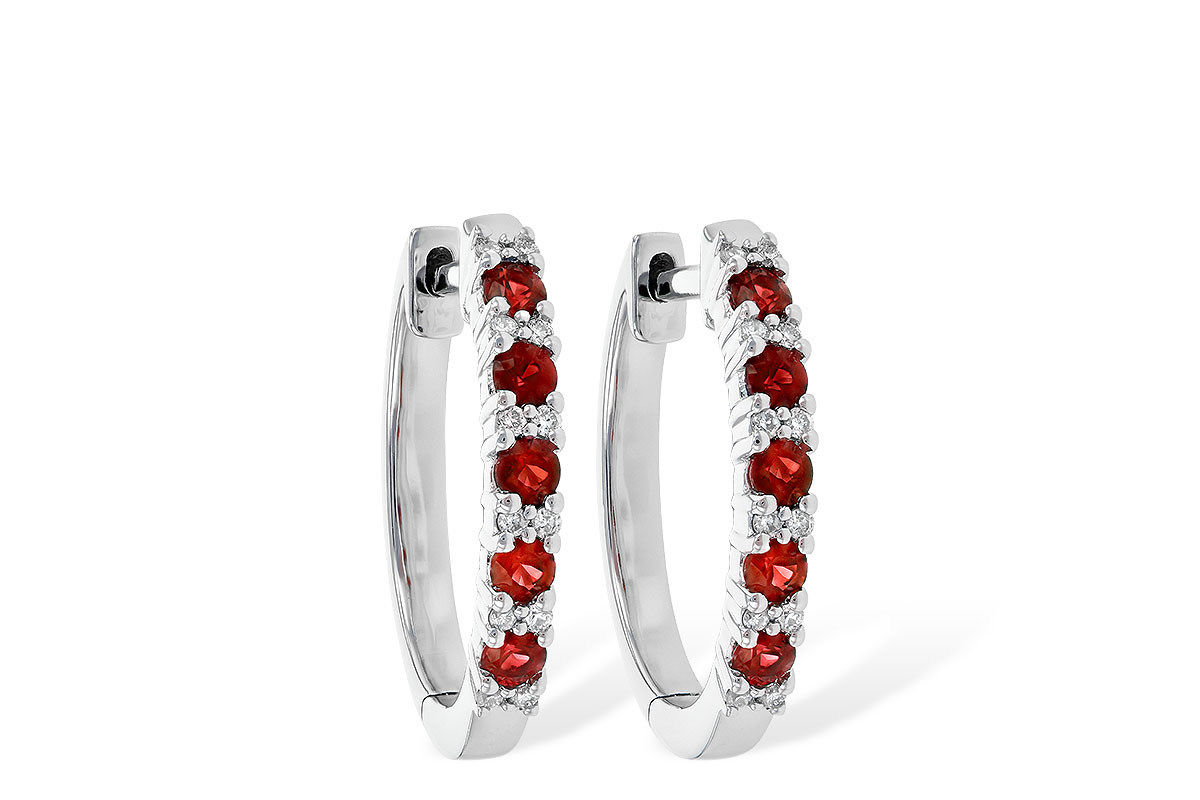 A190-49614: EARR .45 RUBY .55 TGW