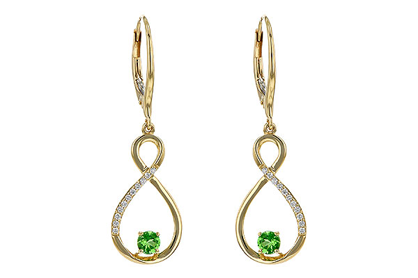 A273-18641: EARR .32 GREEN GARNET .40 TGW