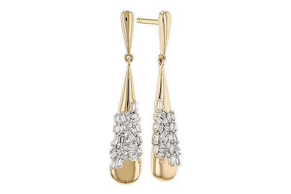 A274-14123: EARRINGS .20 TW BAGUETTE DIAS