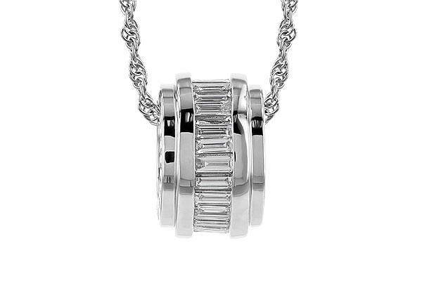 A274-17750: NECKLACE .46 TW BAGUETTE