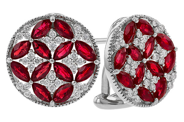 A275-01450: EARRINGS 2.07 TW RUBY 2.37 TGW