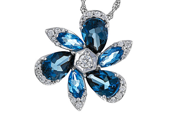 A275-04123: NECKLACE 3.03 BLUE TOPAZ 3.22 TGW