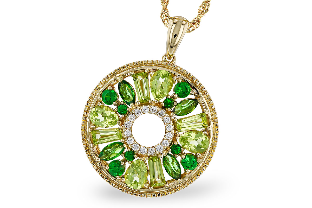 A275-04132: NECKLACE 1.47 SEMI-PREC (PER & GR.GT) 1.52 TGW