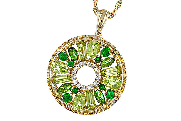 A275-04132: NECKLACE 1.47 SEMI-PREC (PER & GR.GT) 1.52 TGW