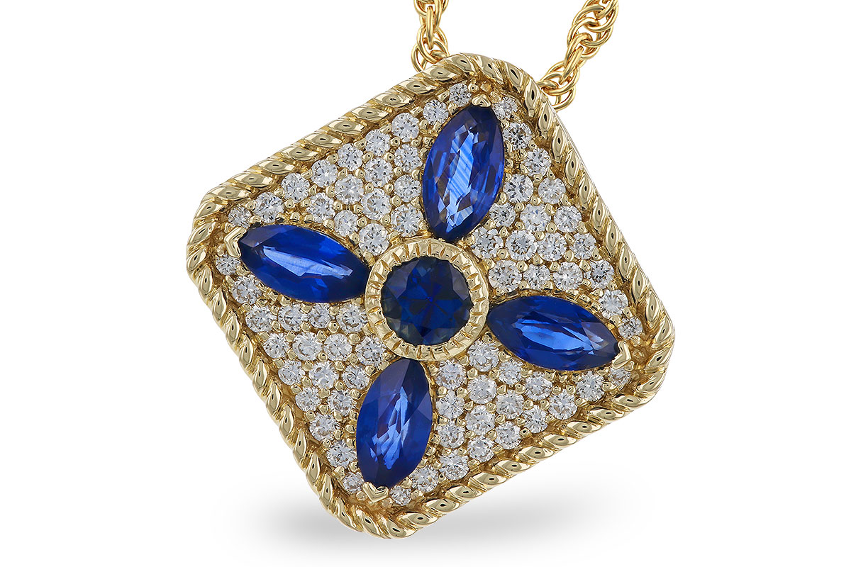 A275-05014: NECKLACE .89 TW SAPPHIRE 1.20 TGW