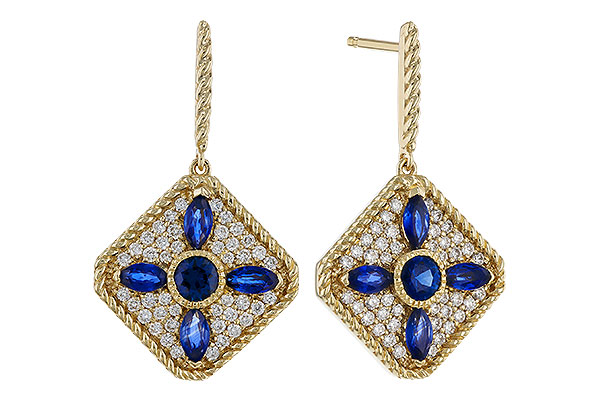 A275-05023: EARRINGS 1.03 TW SAPPHIRE 1.46 TGW