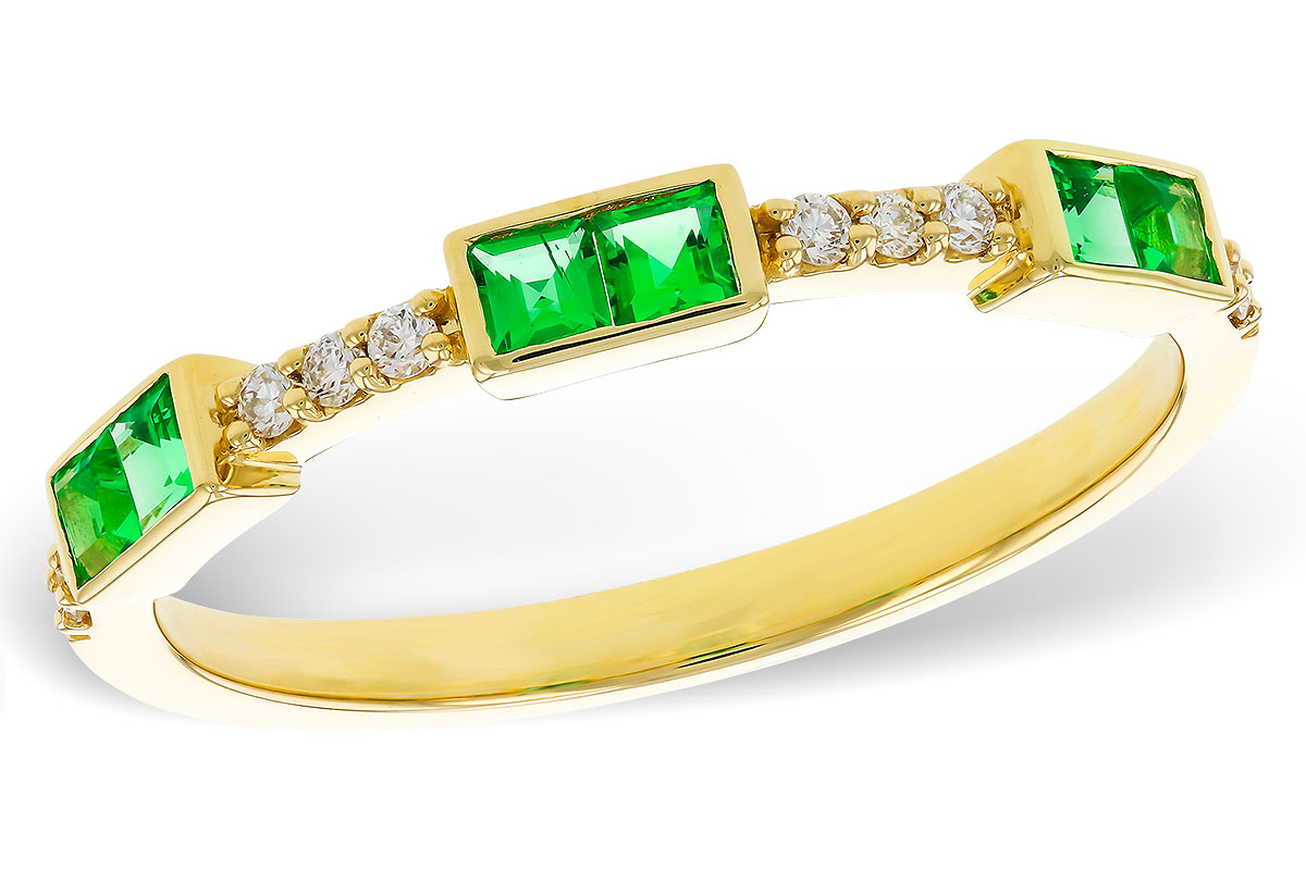 A275-05069: LDS WED RG .23 TW EMERALD .30 TGW
