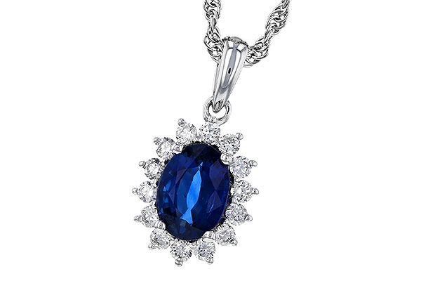 A275-07814: NECKLACE .85 SAPPHIRE 1.07 TGW (7x5MM SAPP)