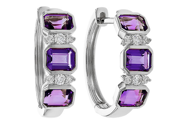 A275-08669: EARRING 1.05 TW AMETHYST 1.16 TGW