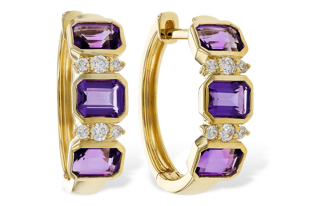 A275-08669: EARRING 1.05 TW AMETHYST 1.16 TGW