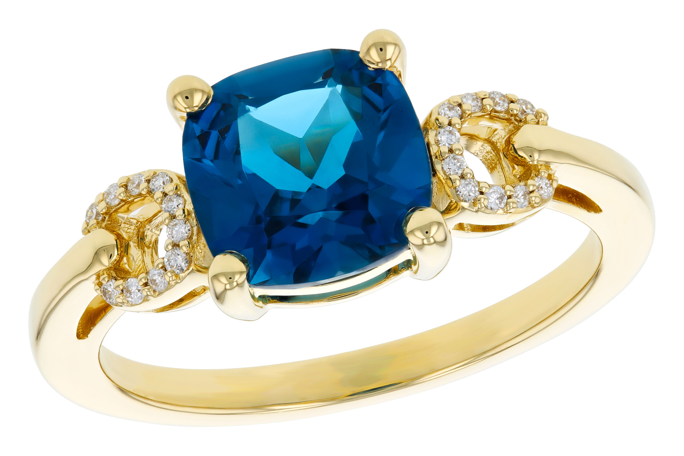 A275-93223: LDS RG 2.16 LONDON BLUE TOPAZ 2.21 TGW (8MM LBT)