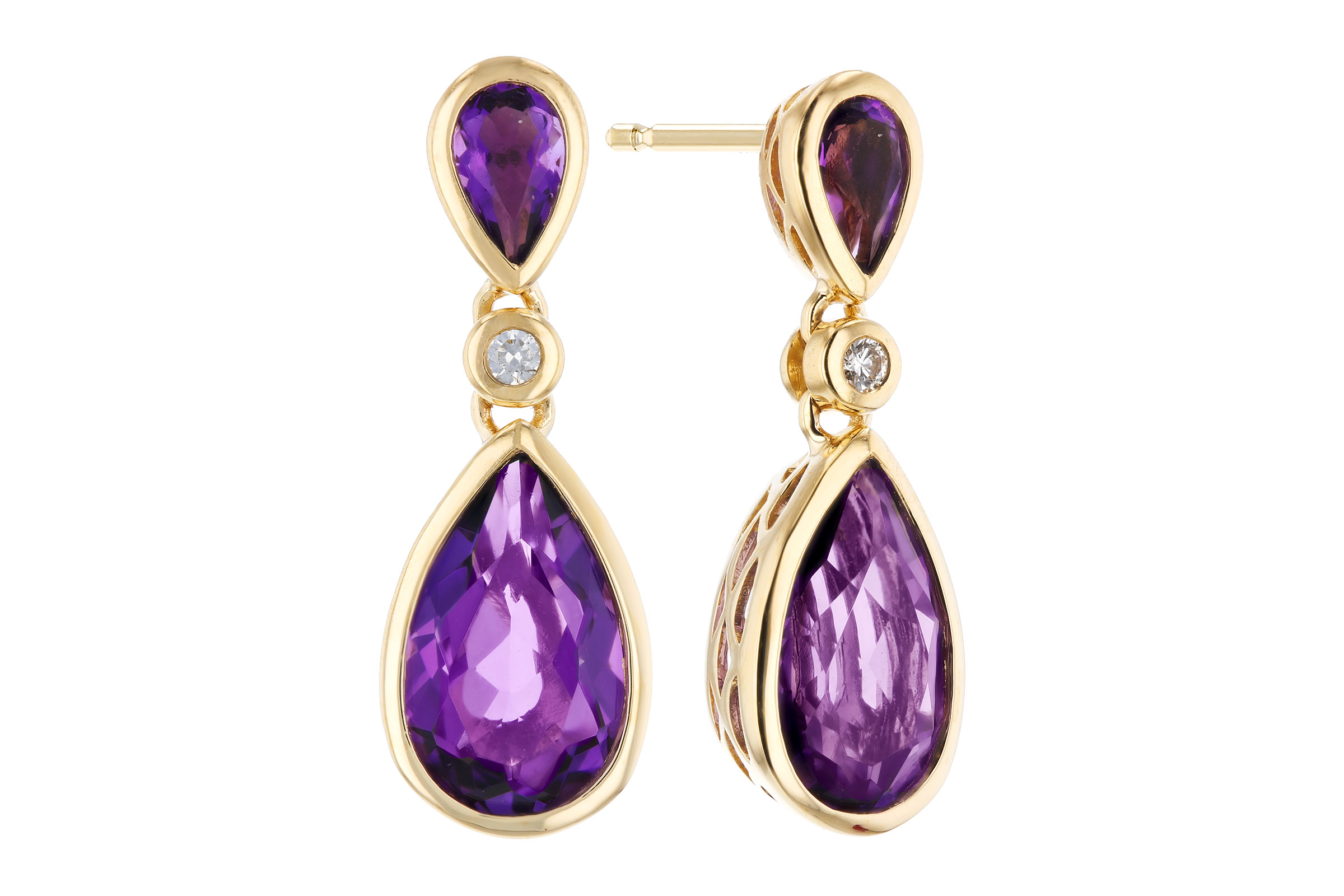 A275-94096: EARRINGS 2.80 TW AMETHYST 2.84 TGW