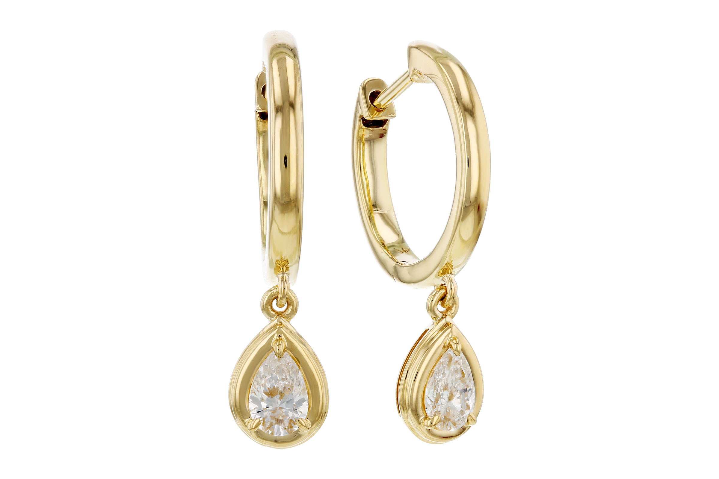 A275-94105: EARRINGS .42 TW PEAR SHAPE DIAS