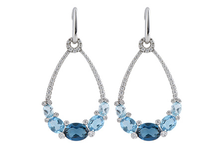 B188-66859: EARR 3.75 BLUE TOPAZ 4.17 TGW