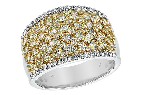 B189-56859: LDS DIA WED RG 1.82 YELLOW DIAS 2.02 TW