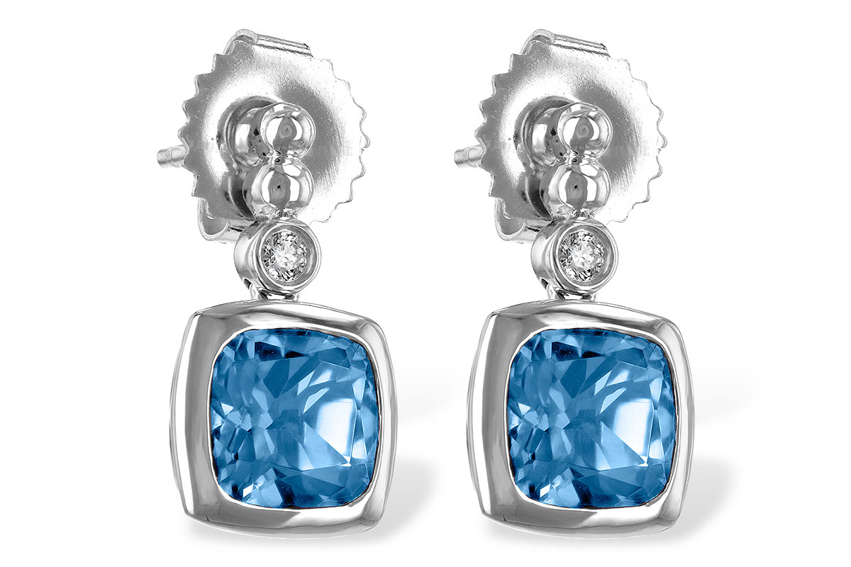 B189-59578: EARR 1.76 BLUE TOPAZ 1.80 TGW