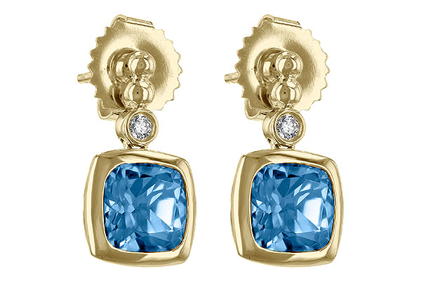 B189-59578: EARR 1.76 BLUE TOPAZ 1.80 TGW