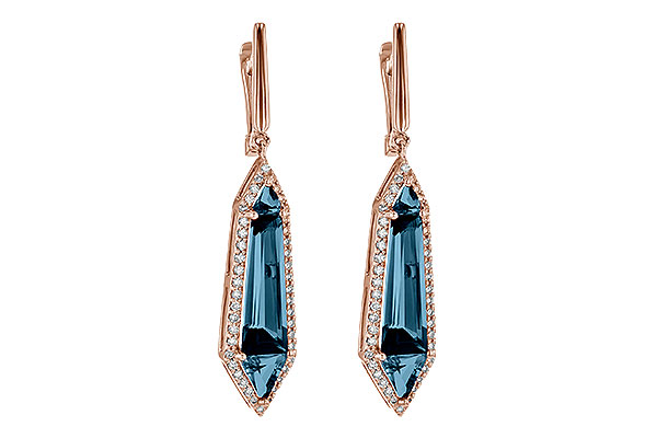 B190-48650: EARR 5.25 LONDON BLUE TOPAZ 5.67 TGW