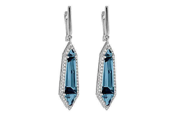 B190-48650: EARR 5.25 LONDON BLUE TOPAZ 5.67 TGW