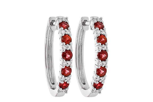 B190-49623: EARR .90 RUBY 1.08 TGW
