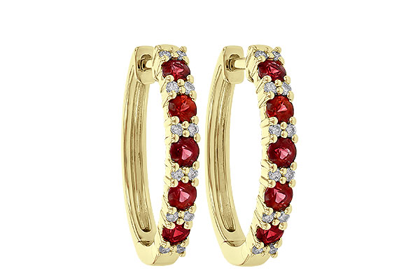 B190-49623: EARR .90 RUBY 1.08 TGW