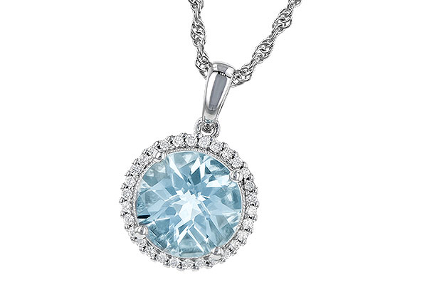 B190-51396: NECK 2.05 AQUAMARINE 2.16 TGW