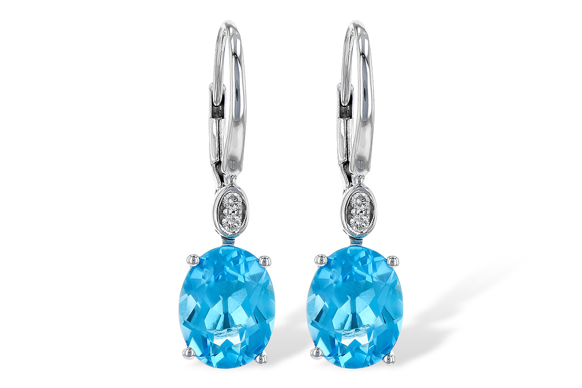 B190-54096: EARR 3.70 TW BLUE TOPAZ 3.75 TGW (9x7MM BT)