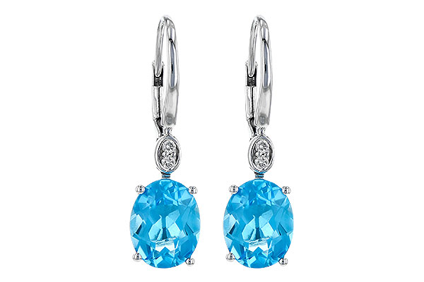 B190-54096: EARR 3.70 TW BLUE TOPAZ 3.75 TGW (9x7MM BT)