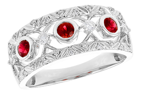 B273-25032: LDS WED RG .40 RUBY .63 TGW