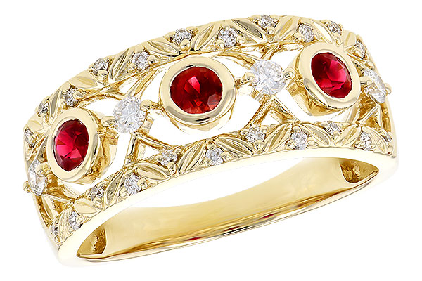 B273-25032: LDS WED RG .40 RUBY .63 TGW