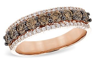 B273-25987: LDS WED RG .80 TW BROWN DIAS 1.00 TW