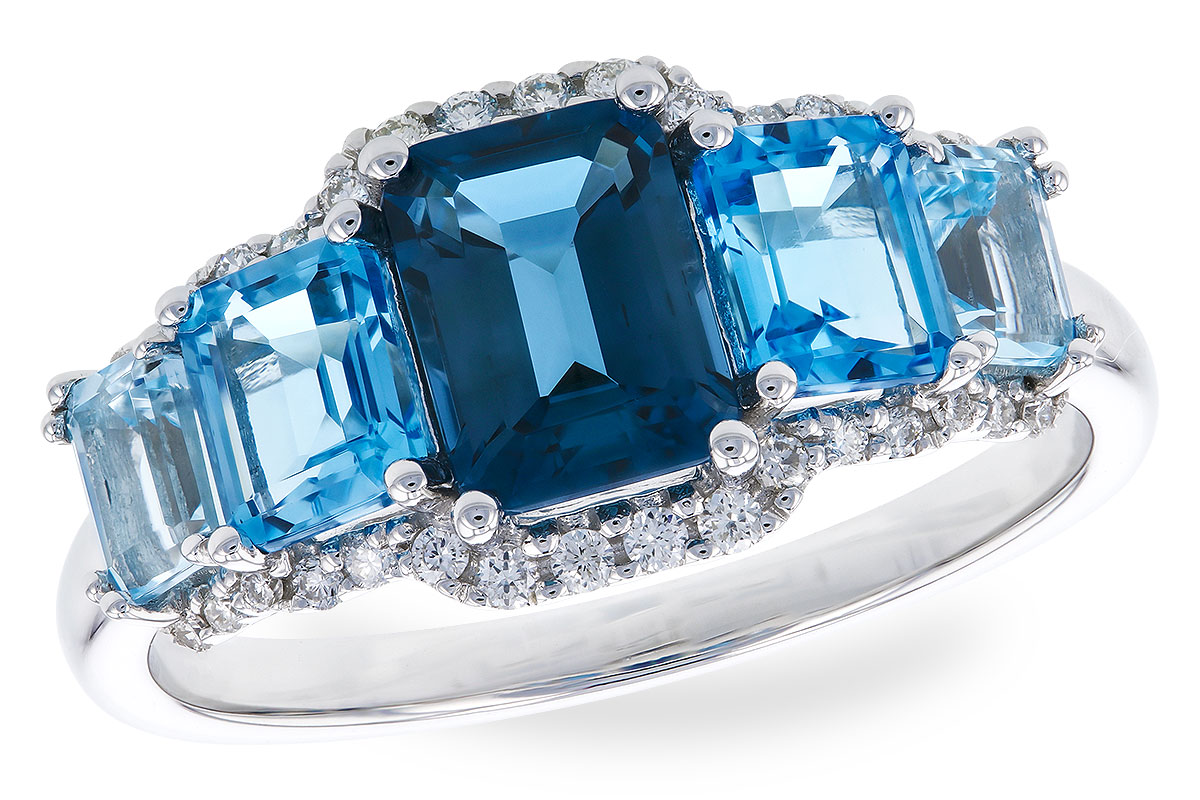 B274-12350: LDS RG 2.15 TW BLUE TOPAZ 2.30 TGW