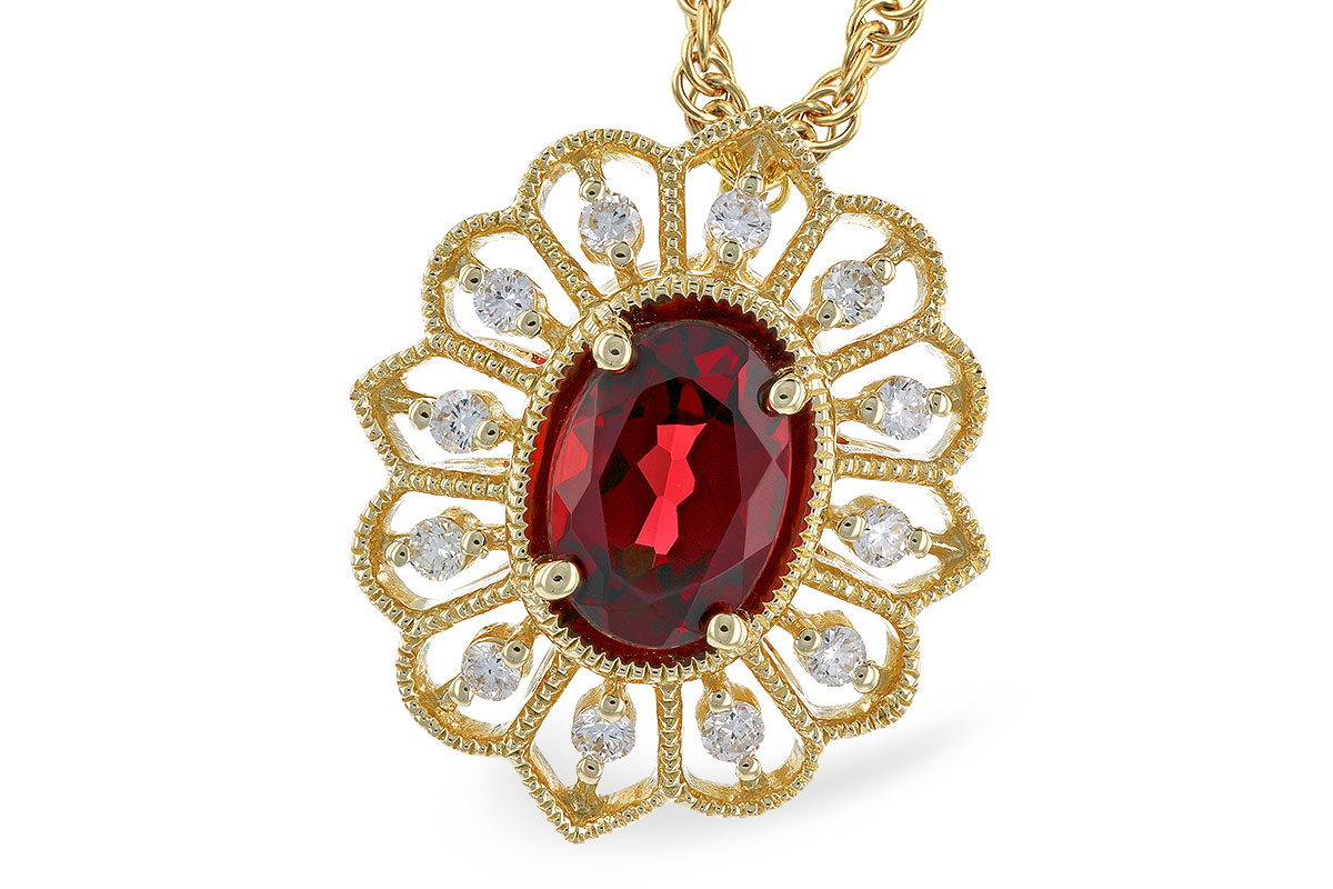 B274-12359: NECK .80 GARNET .92 TGW (7x5MM GAR)