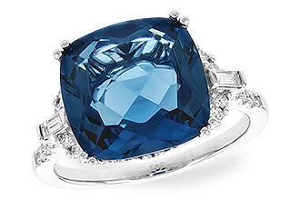 B274-13259: LDS RG 9.00 LONDON BLUE TOPAZ 9.25 TGW (12MM LBT)