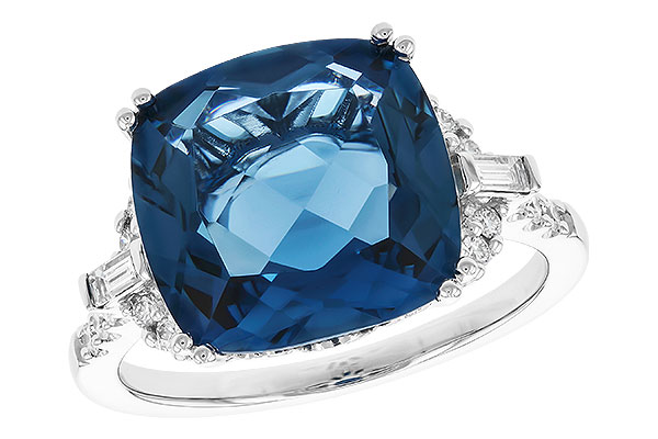 B274-13259: LDS RG 9.00 LONDON BLUE TOPAZ 9.25 TGW (12MM LBT)