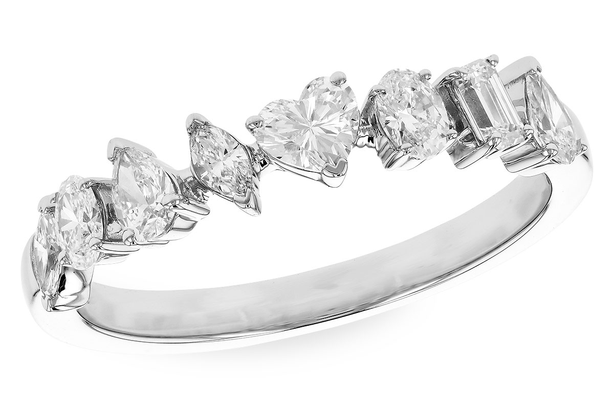 B274-14150: LDS DIA WED RG .69 TW FANCY CUT DIAS