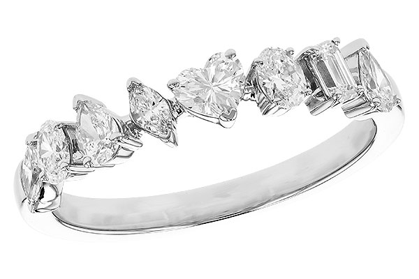 B274-14150: LDS DIA WED RG .69 TW FANCY CUT DIAS