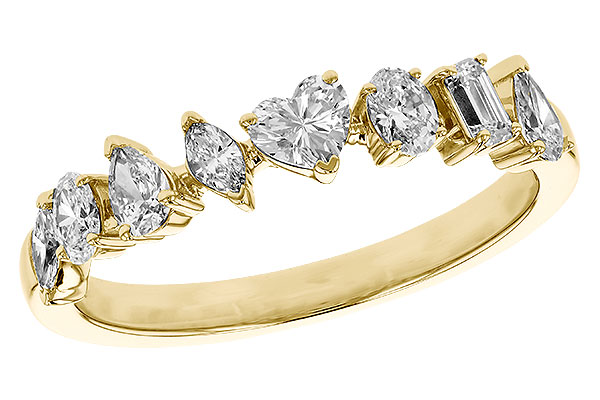 B274-14150: LDS DIA WED RG .69 TW FANCY CUT DIAS