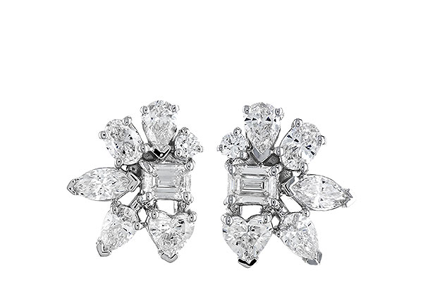 B274-15959: EARRINGS .90 TW FANCY CUT DIAS