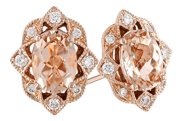 B274-15987: EARR .80 MORGANITE .89 TGW (6x4MM MORG)