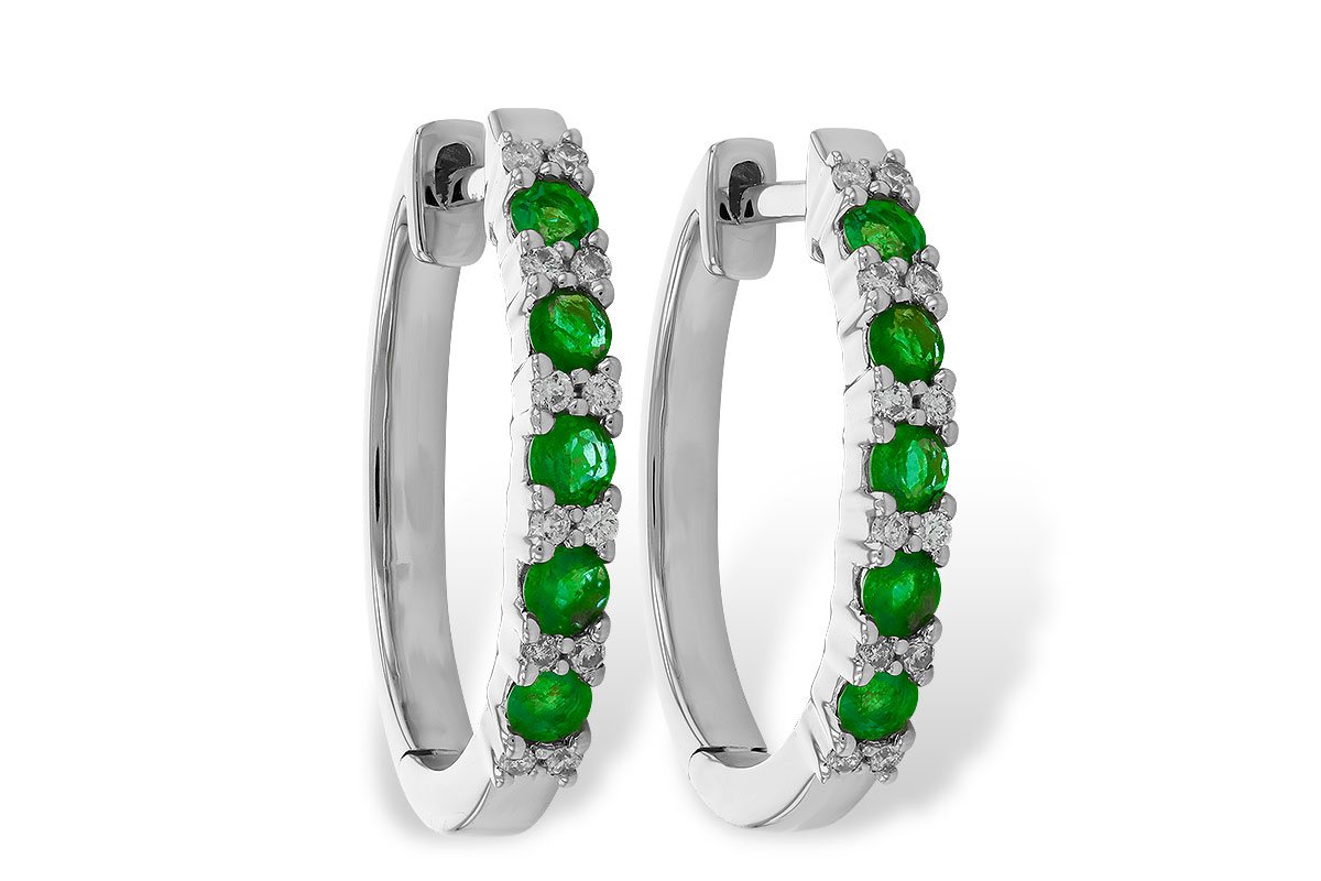 B274-16878: EARR .40 EMERALD .50 TGW
