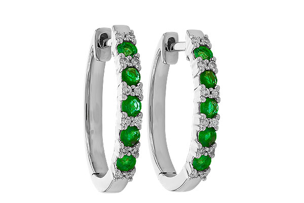 B274-16878: EARR .40 EMERALD .50 TGW