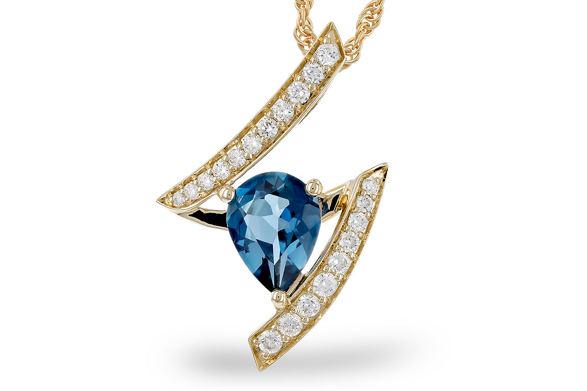 B275-01396: NECK 1.04 LONDON BLUE TOPAZ 1.23 TGW (8x6MM)
