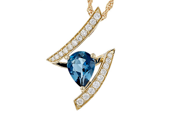 B275-01396: NECK 1.04 LONDON BLUE TOPAZ 1.23 TGW (8x6MM)