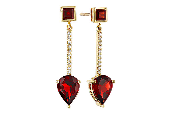 B275-02287: EARRINGS 2.70 TW GARNET 2.77 TGW