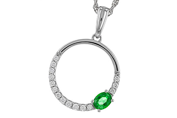 B275-03205: NECKLACE .19 EMERALD .34 TGW